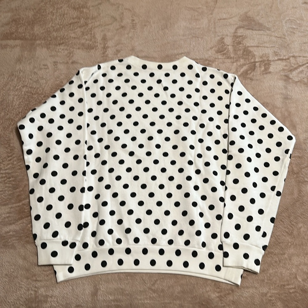 Gucci White & Black Polka Dot Print Sweatshirt - Picture 11 of 14